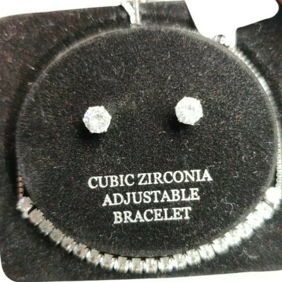 Giani Bernini Bracelet & Earring Set. Sterling Silver and Cubic Zirconia - Picture 4 of 7